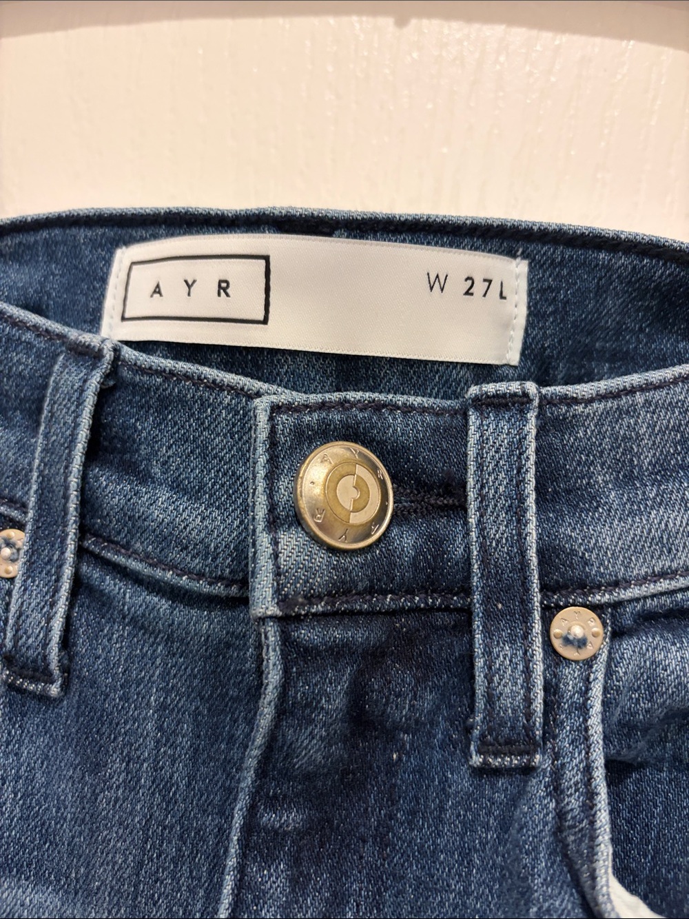 AYR The Pop High-Rise Raw Hem Jeans 27 L - Picture 4 of 9